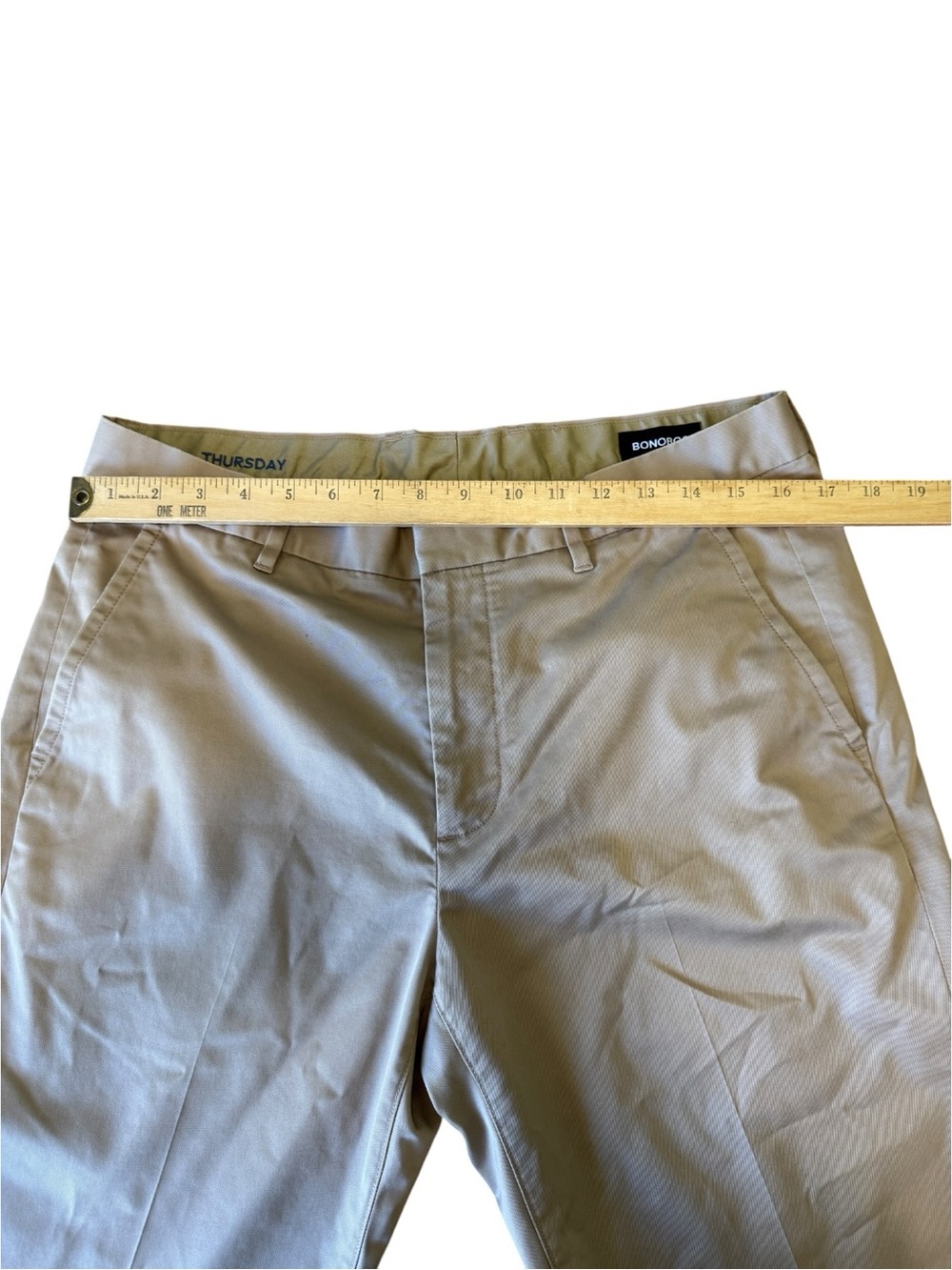 Bonobos Thursday Slim Beige Tan Chino Pants Men's sz 33x32(read) - Picture 6 of 11